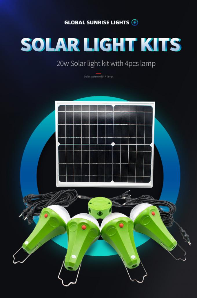 2020 de Uitrusting van Mini Solar Energy System Lighting van het Verbeteringshuis met Afstandsbediening