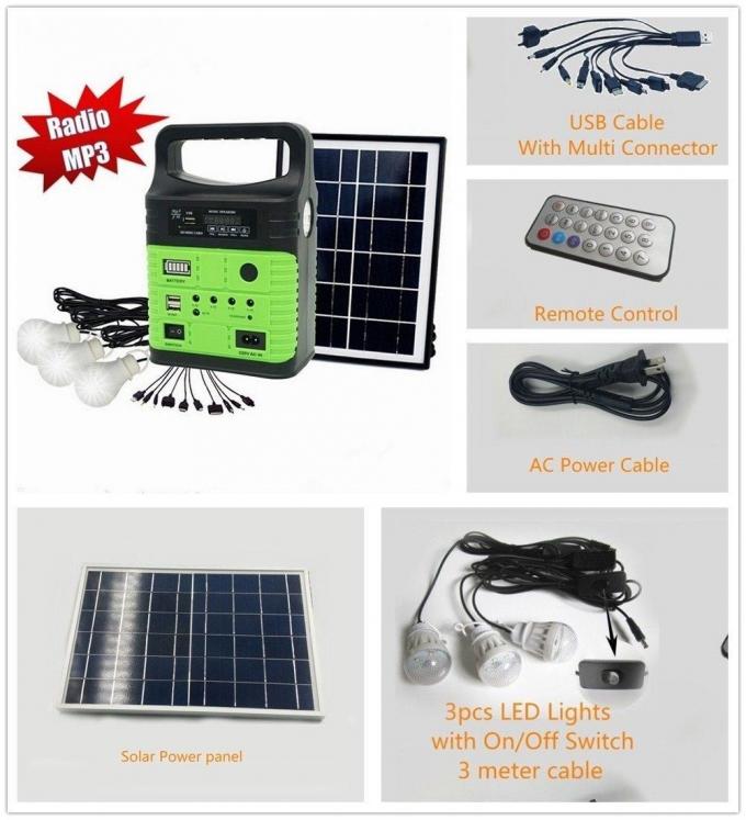 Zonnefm Radio Zonneuitrusting van het Zonnehuis Licht Kit Global Sunrise Lights van het Netzonnestelsel 10W 7