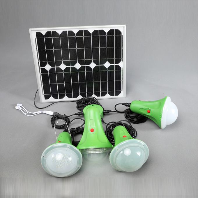 Het Systeem475lum Zonne Navulbare Lamp van de zonnemachtsenergie met 6 Gatenhub