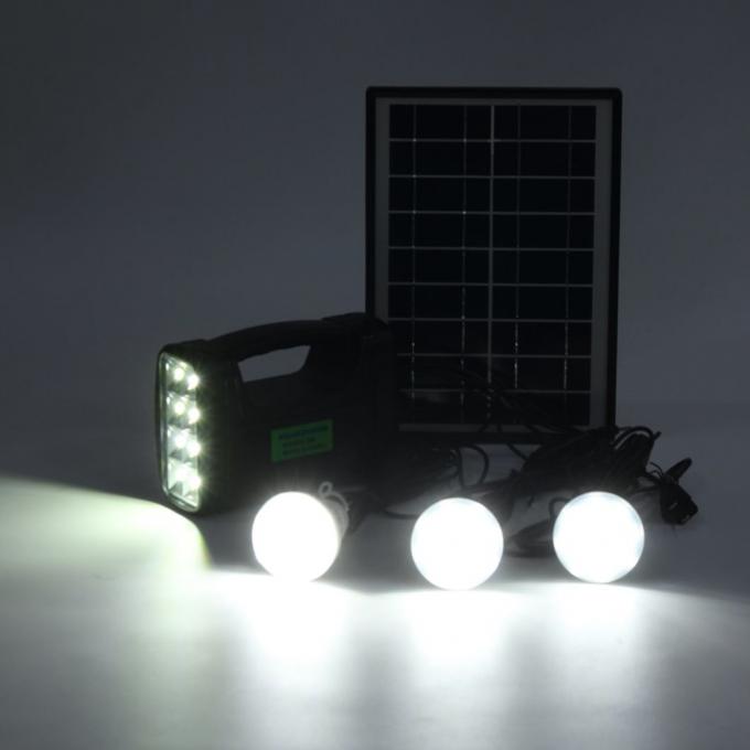 Lichte Zonne Indoor Light Do It Yourself Zonne de Uitrustings3w 4W 5W Zonnelight+3pcs Zonnelamp van de zonnepaneelgenerator