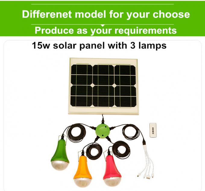 Zonne LEIDENE van Verlichtingskit panel 6W 6V Bollampen
