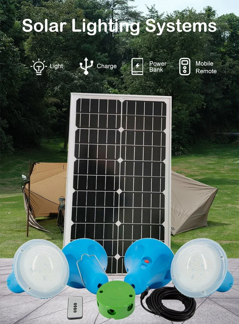 Het buiten Mobiele Gebruik van de Telefoonlader Zonnemachtsbank Draagbare Radio buiten Zonnemachtssystemen Kit Solar Light