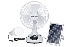 Draagbare Zonne Openlucht Elektrische Ventilator voor het Kamperen het Laden de Bank van de Lijstmacht 12 Duim