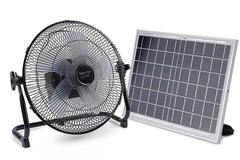 12Inch de draagbare Draadloze Zonne Navulbare Aangedreven Dubbele invoer van de Lijstventilator Comité voor Huishouden